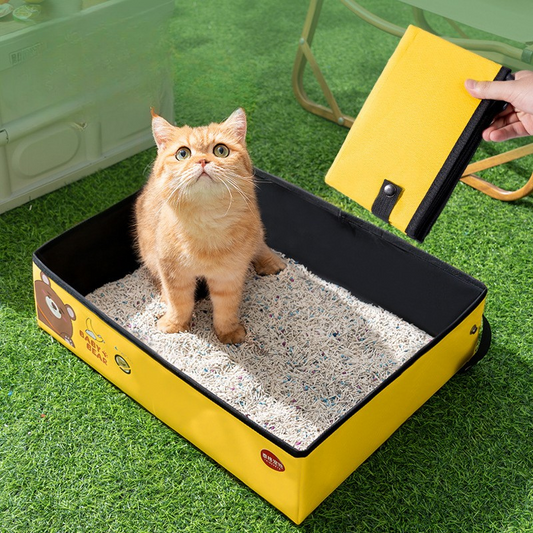 Travel-Friendly Waterproof Cat Litter Box You Can Fold