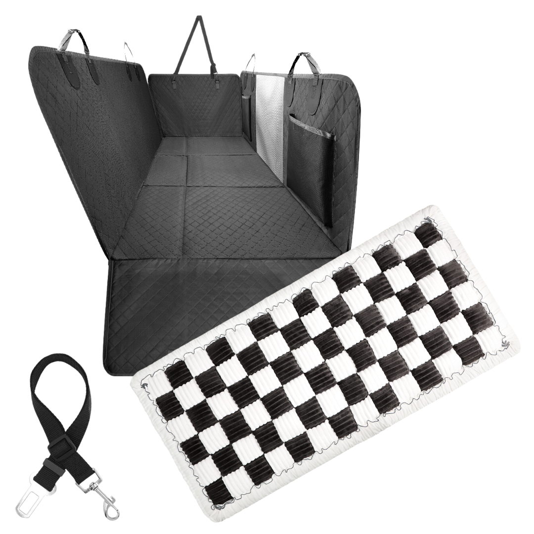 Ultimate Waterproof Pet Car Hammock with Storage & Safety Features