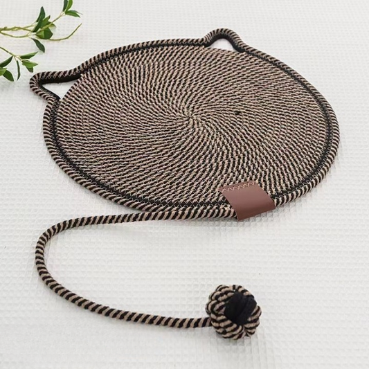 Braided Rope Cat Mat with Toy Ball