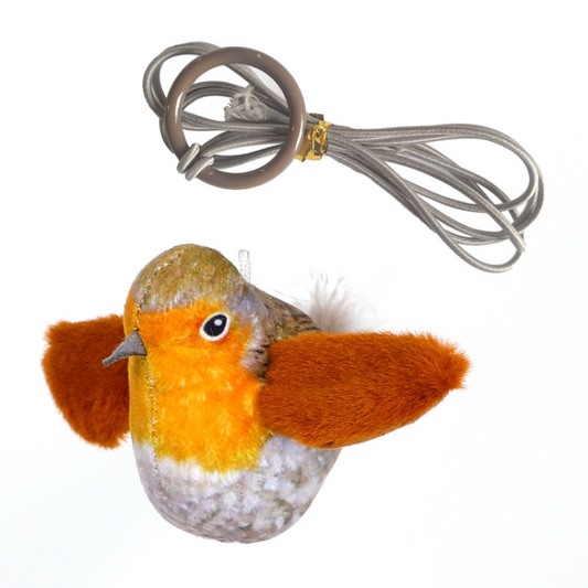 Engaging Interactive Cat Toy with Realistic Bird Sounds & Feathers