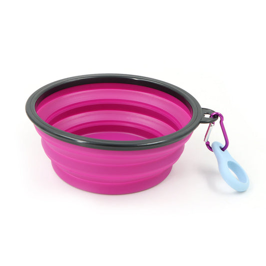 Travel-Friendly Pet Bowl with Clip for Hydration on the Go