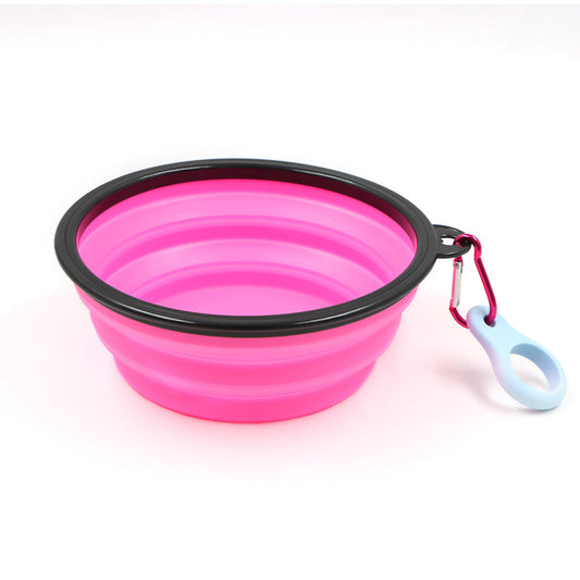 Travel-Friendly Pet Bowl with Clip for Hydration on the Go