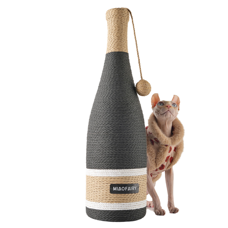 Unique Bottle-Shaped Sisal Scratching Post for Cats