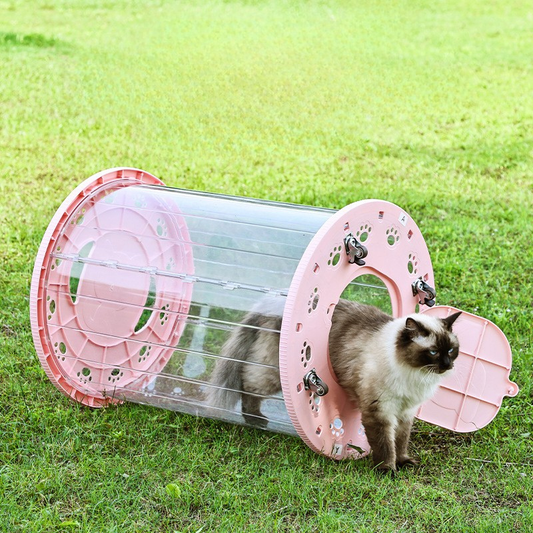 Clear View Rolling Cat Carrier for Adventurous Kitties