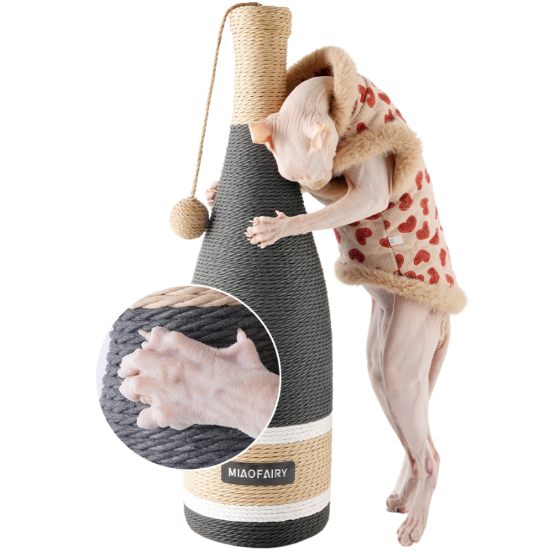 Unique Bottle-Shaped Sisal Scratching Post for Cats
