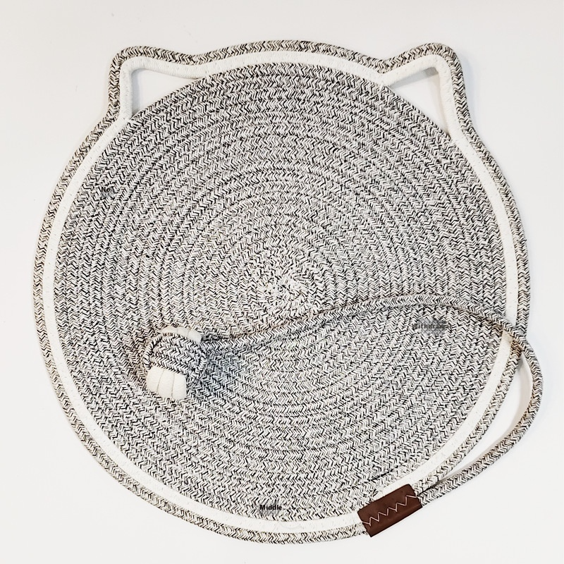 Braided Rope Cat Mat with Toy Ball