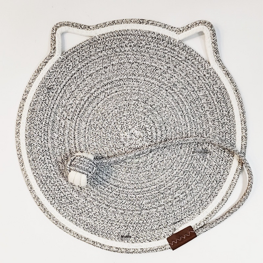 Braided Rope Cat Mat with Toy Ball