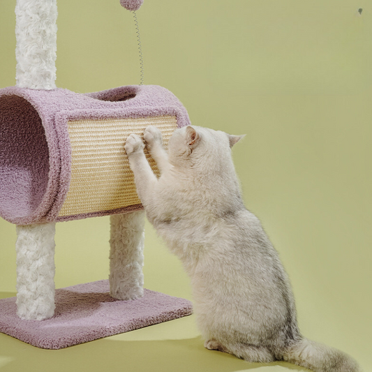 Charming Cat Scratching Post with Cozy Retreat