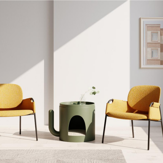 Stylish Cactus-Themed Cat House Coffee Table