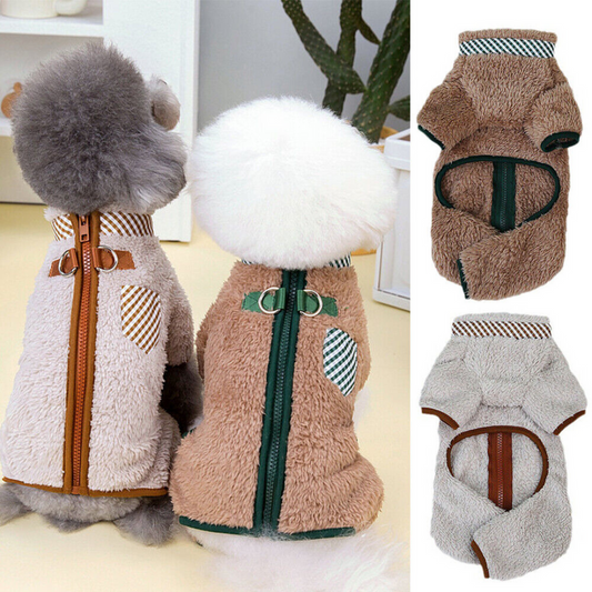 Cozy Zip-Up Winter Coat for Dogs
