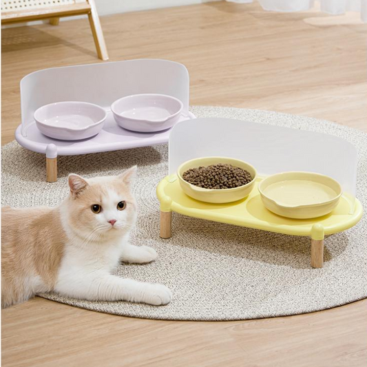 Stylish Elevated Ceramic Cat Bowl for Mess-Free Dining