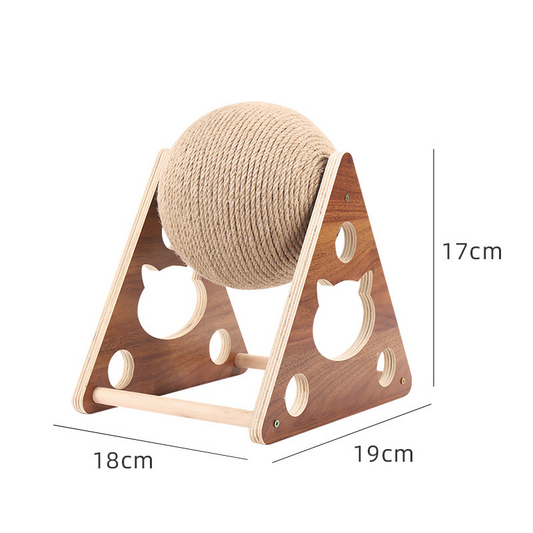 Wooden Cat Scratching Post - Essential Cat Playtime Toy