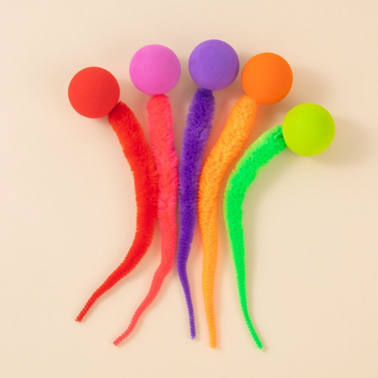Bouncy Caterpillar Ball Toys for Cats