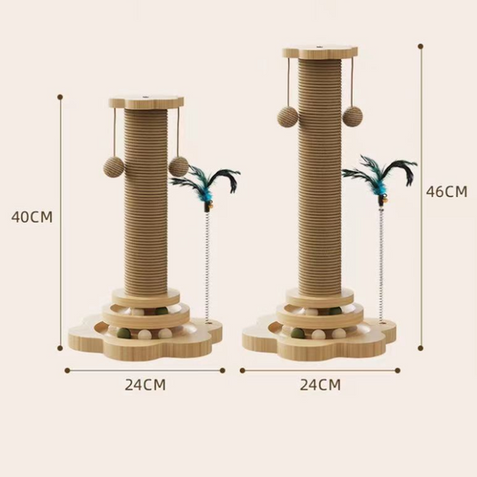 Durable Sisal Scratching Post for Happy Cats