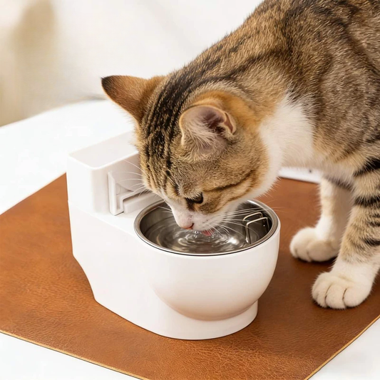 Whimsical Toilet-Shaped Cat Water Dispenser