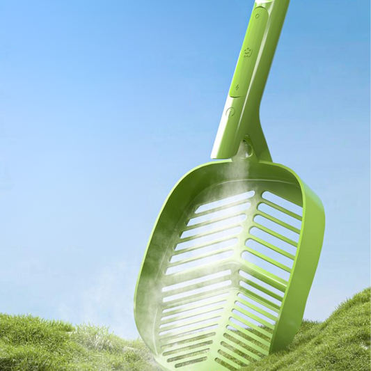 Stylish Leaf-Inspired Cat Litter Scoop with Spray Function