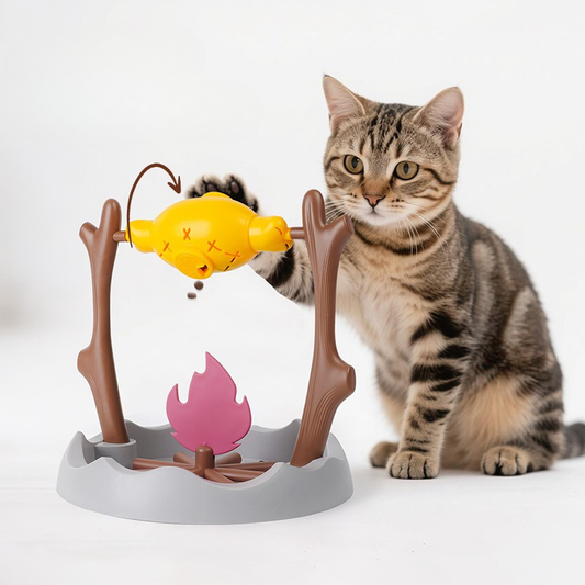 Interactive Roasted Chicken Leg Cat Treat Dispenser