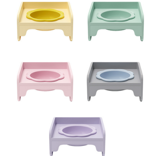 Stylish Non-Slip Ceramic Bowls for Cats with Elevated Stand