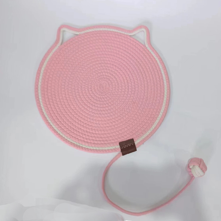 Braided Rope Cat Mat with Toy Ball
