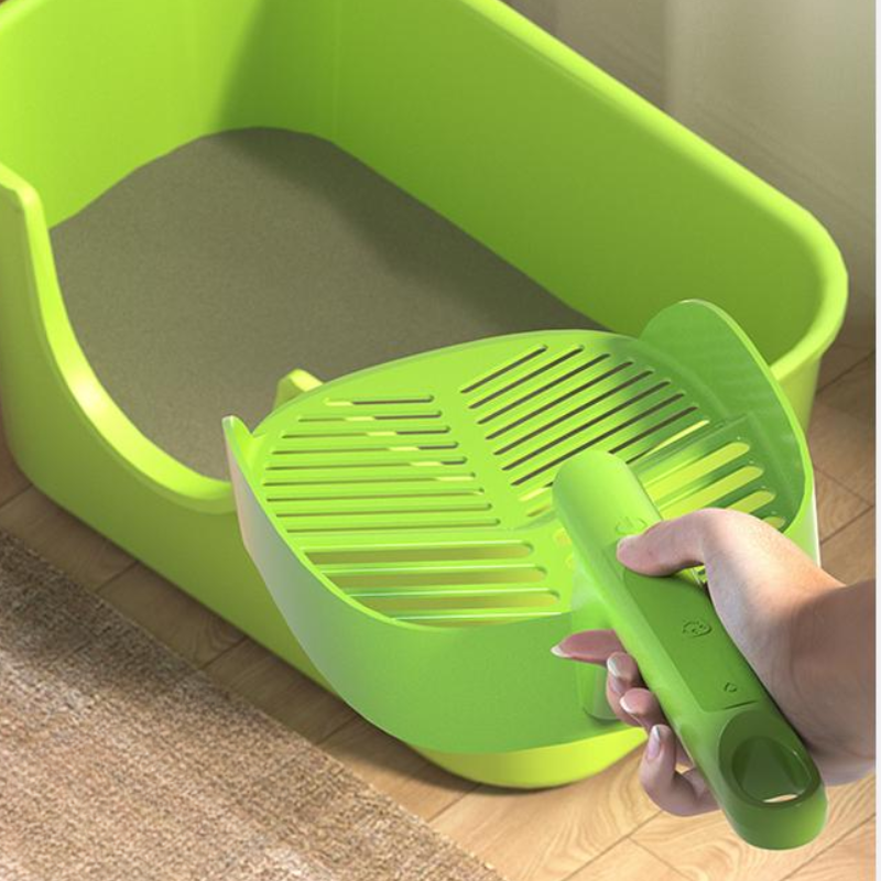 Stylish Leaf-Inspired Cat Litter Scoop with Spray Function