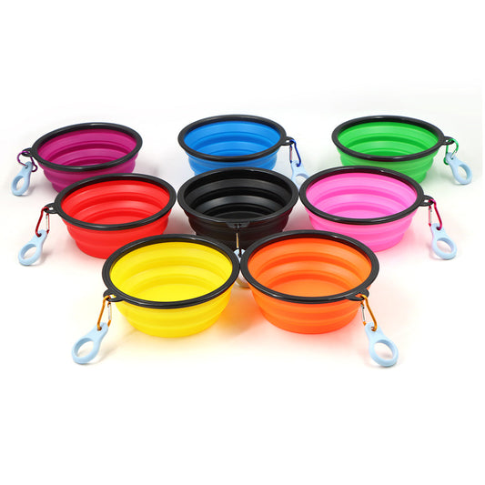 Travel-Friendly Pet Bowl with Clip for Hydration on the Go