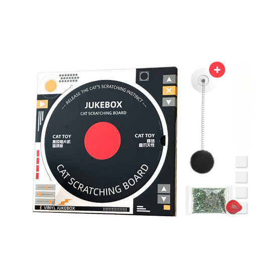 Vintage-Inspired Cat Scratching Record Board