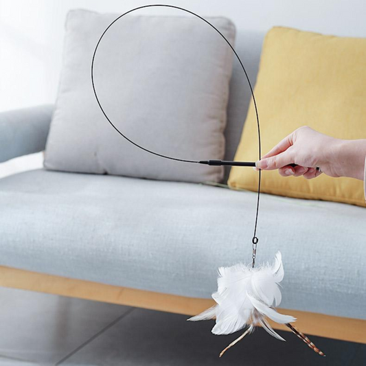 Interactive Feather Teaser Toy for Cats with Suction Base