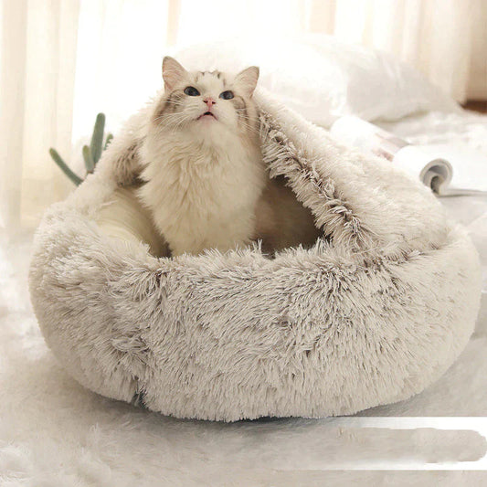 Stress Relief Pet Bed for Cats and Small Dogs