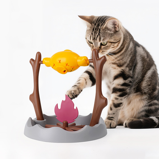 Interactive Roasted Chicken Leg Cat Treat Dispenser