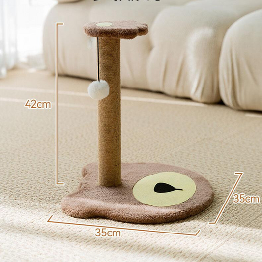 Charming Space-Saving Cat Scratching Post & Toy