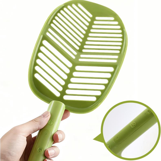 Stylish Leaf-Inspired Cat Litter Scoop with Spray Function