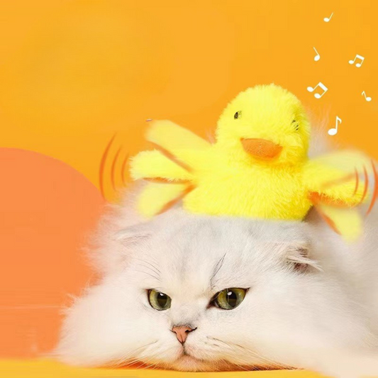 Joyful Duck Plush Toy for Cats