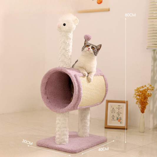 Charming Cat Scratching Post with Cozy Retreat