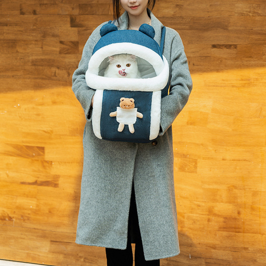 Cozy Cat Backpack Carrier for Winter Travels