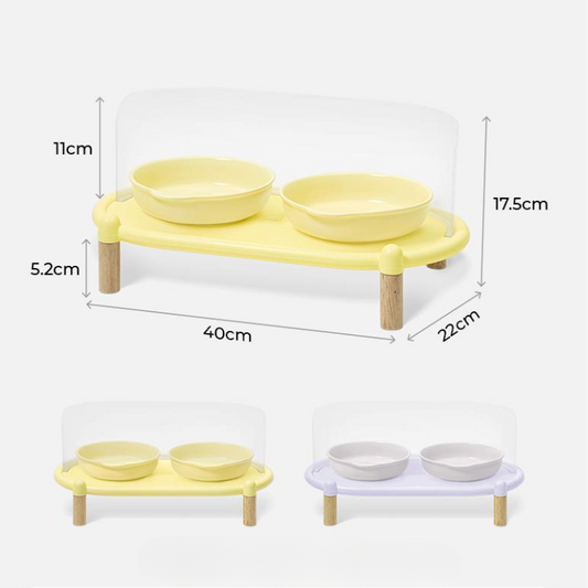 Stylish Elevated Ceramic Cat Bowl for Mess-Free Dining