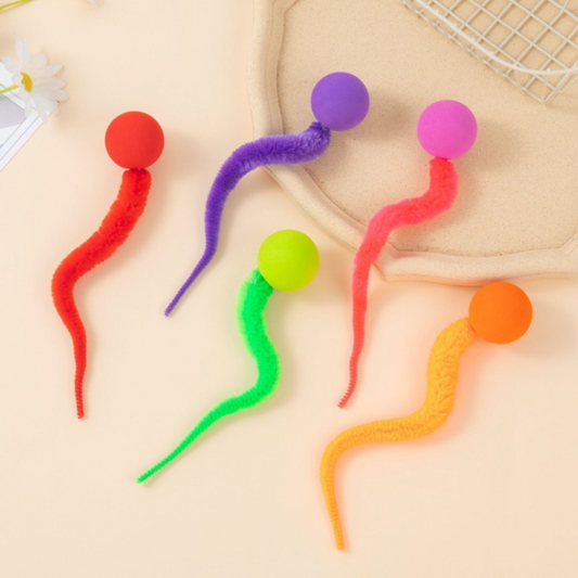 Bouncy Caterpillar Ball Toys for Cats