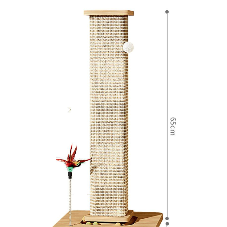 Chic Cat Scratching Post with Interactive Toy