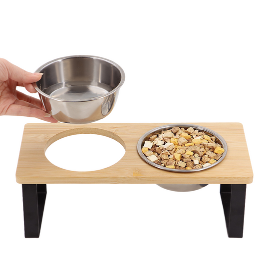 Comfortable Elevated Pet Feeding Station with Dual Bowls