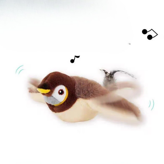 Lifelike Cat Plush Toy with Feather Accents