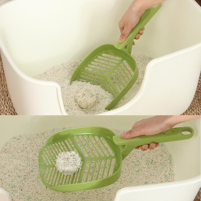 Stylish Leaf-Inspired Cat Litter Scoop with Spray Function