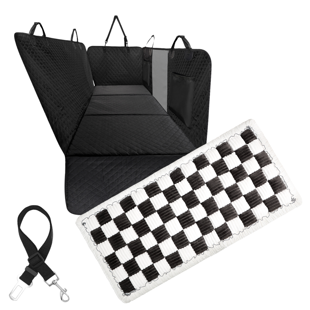 Ultimate Waterproof Pet Car Hammock with Storage & Safety Features