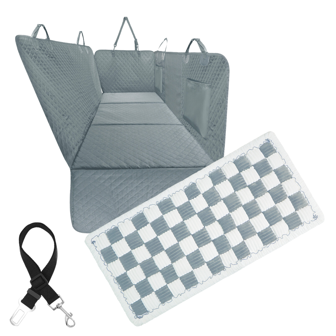 Ultimate Waterproof Pet Car Hammock with Storage & Safety Features