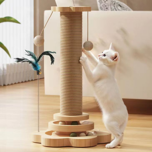 Durable Sisal Scratching Post for Happy Cats