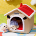 Charming Red Roof Pet Retreat for Cats and Dogs