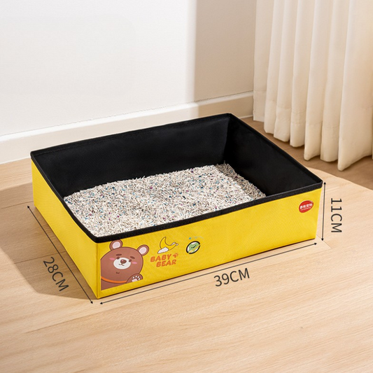 Travel-Friendly Waterproof Cat Litter Box You Can Fold