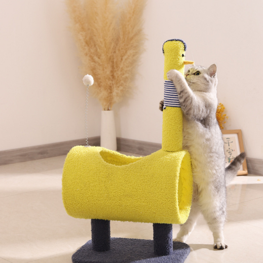 Charming Cat Scratching Post with Cozy Retreat