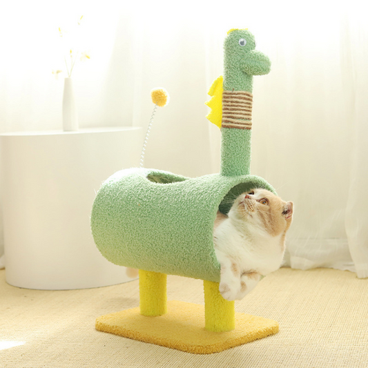 Charming Cat Scratching Post with Cozy Retreat