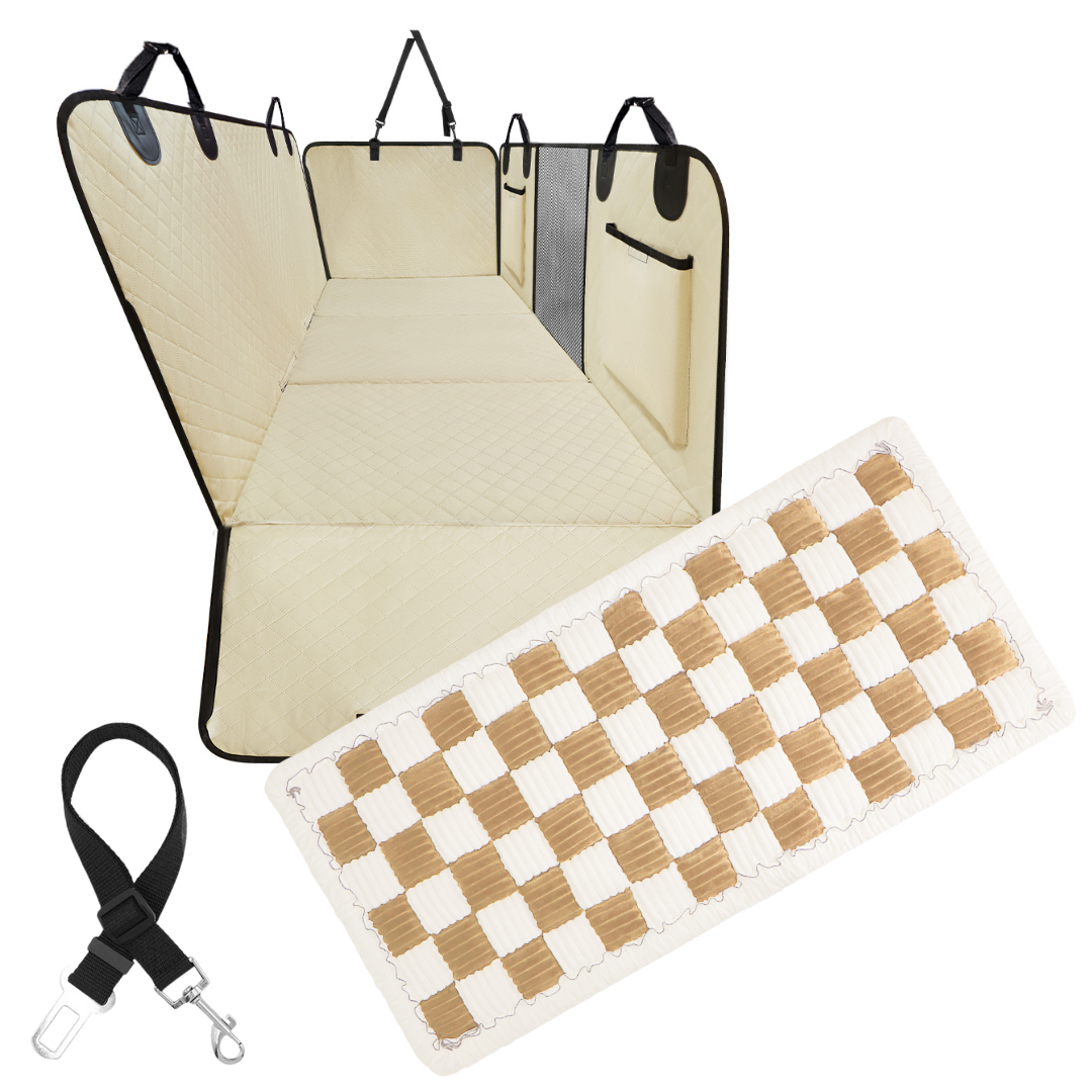 Ultimate Waterproof Pet Car Hammock with Storage & Safety Features