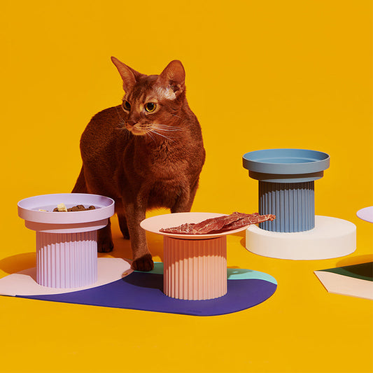 Sculptural Elevated Cat Bowl