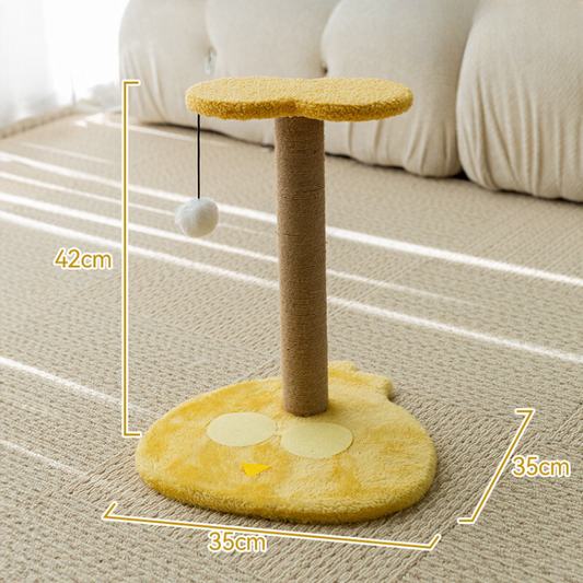 Charming Space-Saving Cat Scratching Post & Toy